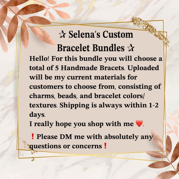 ☆ 𝐁𝐫𝐚𝐜𝐞𝐥𝐞𝐭 𝐁𝐮𝐧𝐝𝐥𝐞𝐬 ☆ - Picture 2 of 9